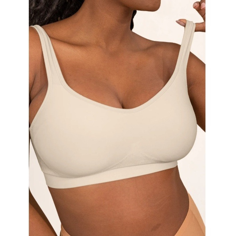 Truekind Women's Chai Daily Comfort Wireless Shaper Bra NWT Size 3XL‎